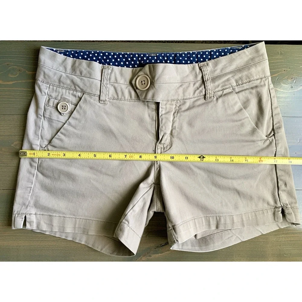 FreeStyle Y2K Cargo Chino‎ Shorts Womens 5 Khaki Low Rise Grunge Preppy Utility